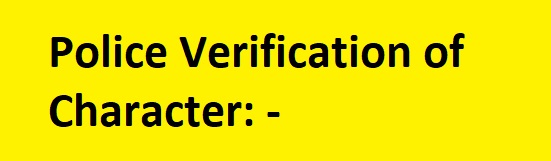 15. Police Verification of Character